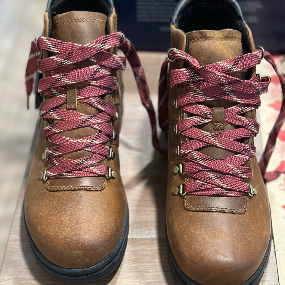 Ariat Brown and Red Leather Boots for Outdoor Adventures